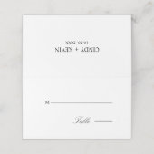 Minimaal Elegant Zwart & Wit Script Bruiloft (Buitenkant ongevouwen)