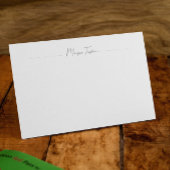 Minimaal Elegante Eenvoudige Gepersonaliseerde Not Notitiekaartje