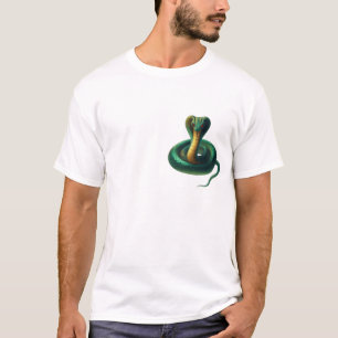 Minimaal Emerald Cobra Logo T-shirt – Subtle Serpe