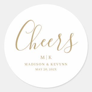 Minimaal en Chic Bruiloft Ronde Sticker
