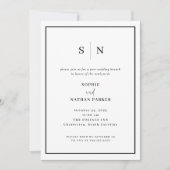 Minimaal en Chic | Elegant Post-Wedding Brunch Kaart (Voorkant)