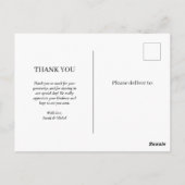 Minimaal en Chic | Foto bruiloft Hartelijk dank Briefkaart (Achterkant)