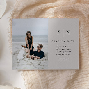 Minimaal en Chic Foto Wedding Save the Date Briefkaart