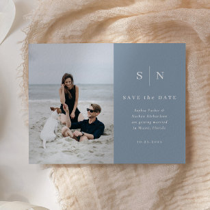 Minimaal en Chic   Foto Wedding Save the Date Briefkaart