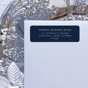 Minimaal en Chic Navy Blue Etiket