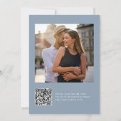 Minimaal en Chic | QR-code van Engagement Party Kaart (Achterkant)