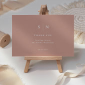 Minimaal en Chic | Terracotta en White Wedding Bedankkaart