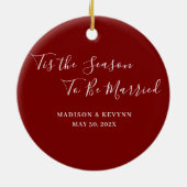 Minimaal en Chic | Trouwen Keramisch Ornament (Achterkant)