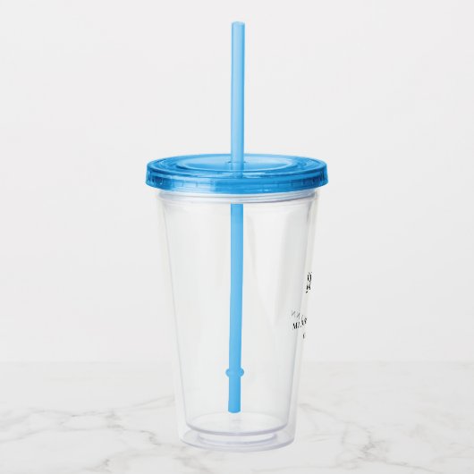 Minimaal en Chic | Weddenschap Acryl Drinkbeker (Rechts)