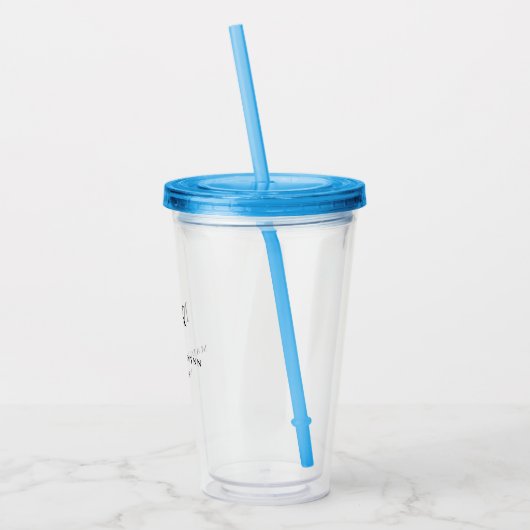Minimaal en Chic | Weddenschap Acryl Drinkbeker (Links)