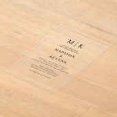 Minimaal en Chic | Weddenschap Acryl Uitnodigingen (Laagn)