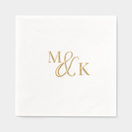 Minimaal en Chic | Weddenschap Folie Servetten (Voorkant)