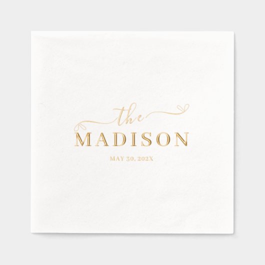 Minimaal en Chic | Weddenschap Folie Servetten (Voorkant)