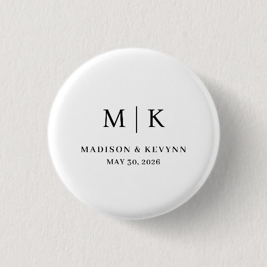 Minimaal en Chic | Weddenschap Ronde Button 3,2 Cm (Voorkant)