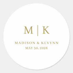 Minimaal en Chic Weddenschap Ronde Sticker