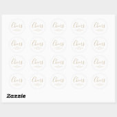 Minimaal en Chic | Weddenschap Ronde Sticker (Vel)