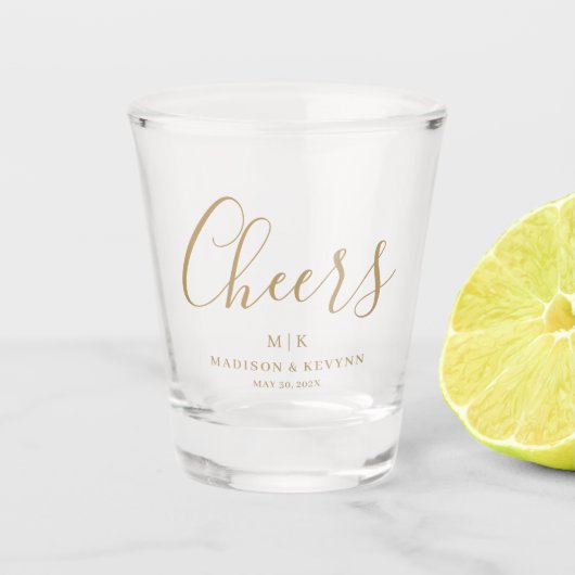 Minimaal en Chic | Weddenschap Shot Glas (Voorkant)