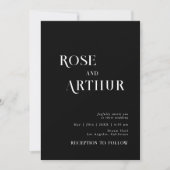 Minimaal en chic zwart en wit kaart (Voorkant)