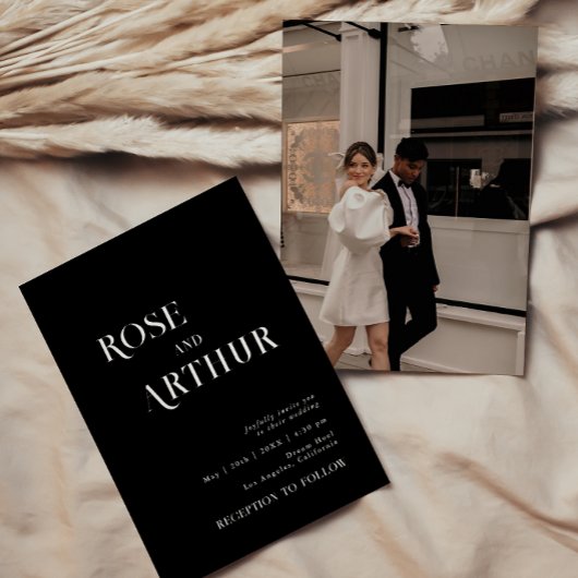 Minimaal en chic zwart en wit kaart