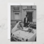 Minimaal en chic zwart-wit Save the date Kaart (Achterkant)