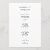 Minimaal en Chic | Zwart-witgrenshuwelijk Programma (Achterkant)