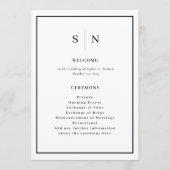 Minimaal en Chic | Zwart-witgrenshuwelijk Programma (Voorkant)