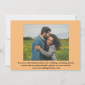 Minimaal en ChicDusty Blue Two Photo Wedding Kaart (Achterkant)