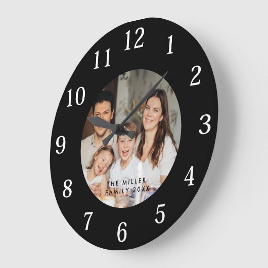 Minimaal en chique | Aangepaste foto en familienaa Grote Klok (Hoek)