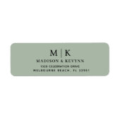 Minimaal en chique | Bruiloft retour adres label (Voorkant)