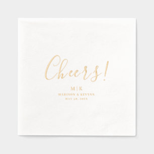 Minimaal en chique   Cheers Wedding Folie Servetten