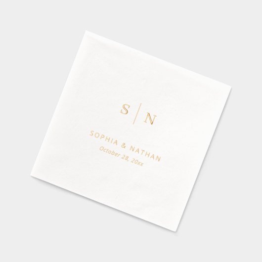 Minimaal en chique | Goud Folie Servetten (Links)