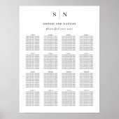 Minimaal en chique | Huwelijkszitgrafiek Poster (Voorkant)