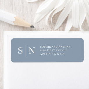Minimaal en chique Monogram Dusty Blue Label