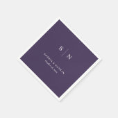 Minimaal en chique | Paarse bruiloft Servet (Hoek)