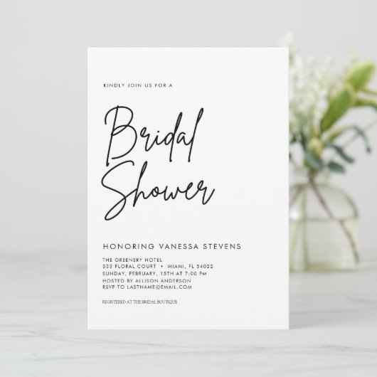 Minimaal en chique Vrijgezellenfeest Kaart (Staand voorkant)