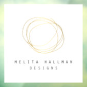 Minimaal en modern gouden ontwerp schetslogo raamsticker (Vel 3)