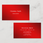 Minimaal en modern rood Visitekaartje (Voorkant / Achterkant)