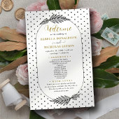 Minimaal en Script Calligraphy Wedding Program
