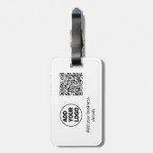 Minimaal enkelvoudig q r code add logo san code na bagagelabel (Achterkant verticaal)
