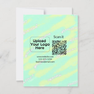 Minimaal enkelvoudig q r code add logo san code na briefkaart