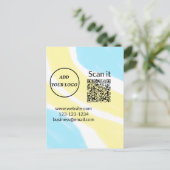 Minimaal enkelvoudig q r code add logo san code na briefkaart (Staand voorkant)