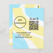 Minimaal enkelvoudig q r code add logo san code na briefkaart (Voorkant / Achterkant)