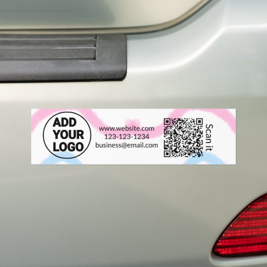 Minimaal enkelvoudig q r code add logo san code na bumpersticker (Op auto)