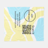 Minimaal enkelvoudig q r code add logo san code na fleece deken (Voorkant (Horizontaal))