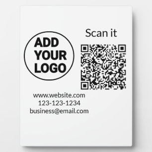 Minimaal enkelvoudig q r code add logo san code na fotoplaat