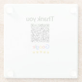 Minimaal enkelvoudig q r code add logo san code na glazen onderzetter (Achterkant)