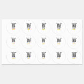 Minimaal enkelvoudig q r code add logo san code na labels (Vel)
