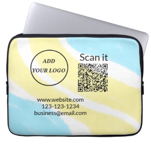 Minimaal enkelvoudig q r code add logo san code na laptop sleeve