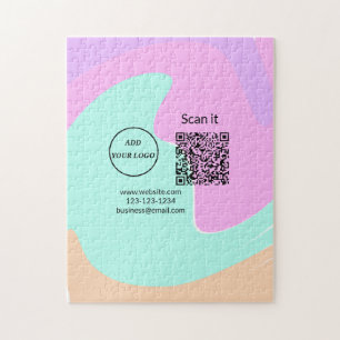 Minimaal enkelvoudig q r code add logo san code na legpuzzel