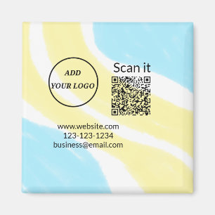 Minimaal enkelvoudig q r code add logo san code na magneet